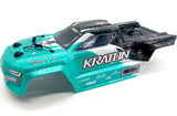 Arrma V2 KRATON 4s 4x4 - Body Shell TEAL polycarbonate cover, Body Pins