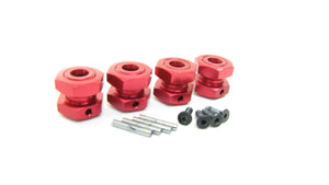 Arrma TYPHON 4x4 3s BLX - 17mm RED aluminum metal wheel HEX HUBS AR102696