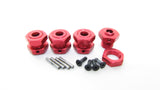 Arrma TYPHON 4x4 3s BLX - 17mm RED aluminum metal wheel HEX HUBS AR102696