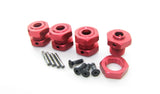 Arrma TYPHON 4x4 3s BLX - 17mm RED aluminum metal wheel HEX HUBS AR102696