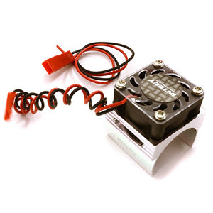 Super BL Motor Heatsink with Fan, Silver: Traxxas 1/16 E-Revo, Slash 4X4