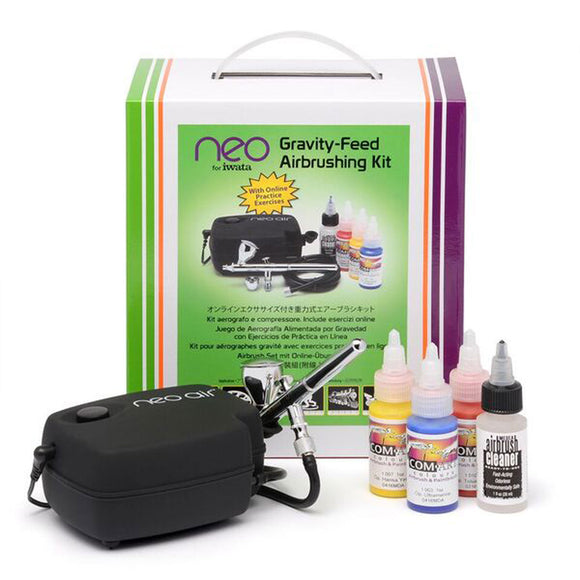 NEO Iwata CN Gravity Feed Airbrush Set