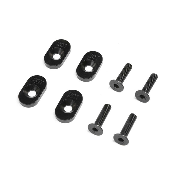 Engine Mount Insert & Screws 20T, Black(4): DBXL 2.0