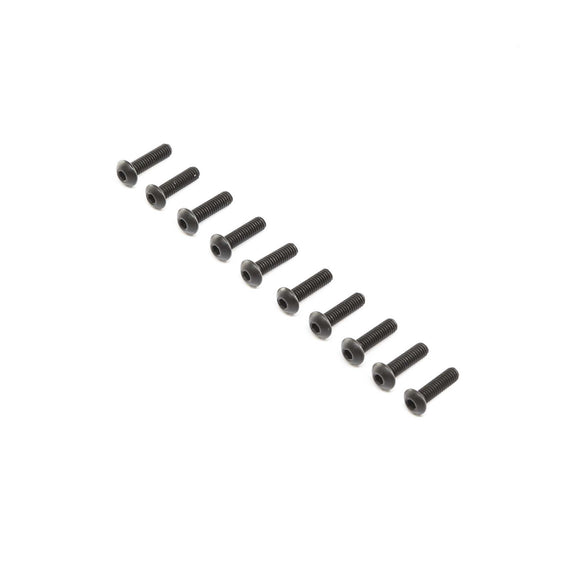 Button Head Screws, Steel, Black Oxide, M4 x 14mm (10)