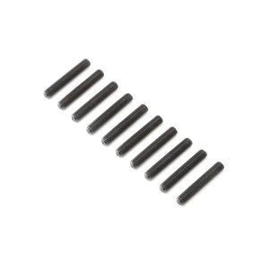 Set Screws, Steel, Black Oxide, Flat Point, M5 x 30mm (10)