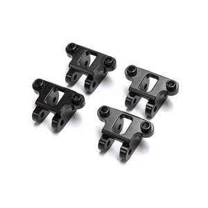 Aluminum Axle Shock Mount Black (4): TLR Tuned LMT