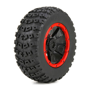 1/5 Left & Right Front/Rear 4.75 Pre-Mounted Tires, 24mm Hex (2): DB XL