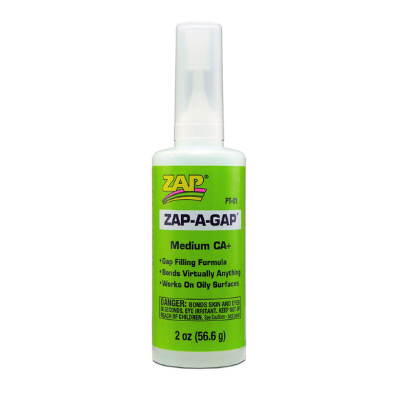 Zap-A-Gap Medium CA+ Glue, 2 oz