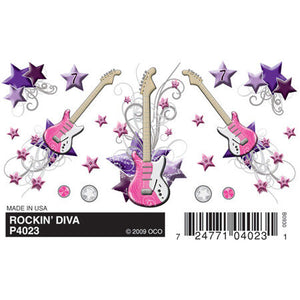 Dry Transfer Decals, Rockin' Diva