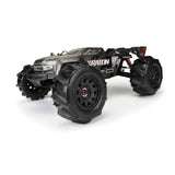 1/8 Dumont F/R 3.8" MT Tires Mounted 17mm Blk Raid (2)