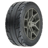 1/8 Vector S3 Front/Rear 35/85 2.4" Belted Mounted Tires, 14mm Gray: Vendetta