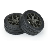 1/8 Vector S3 Front/Rear 35/85 2.4" Belted Mounted Tires, 14mm Gray: Vendetta