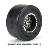 1/10 Showtime+ Wide Rear 2.2"/3.0" 12mm Drag Wheels (2) Black