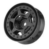 1/10 Holcomb F/R 1.9" 12mm Crawler Bead-Loc Wheels (2) Black