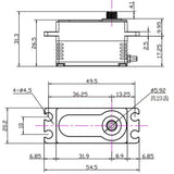 RAW 400 LP Black Fully Programmable Waterproof Servo