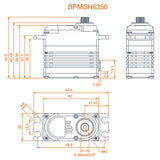 H6350 Standard Digital HV Brushless Ultra Torque High Speed Heli Cyclic Servo