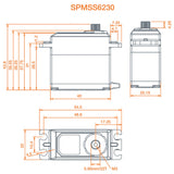 S6230 Standard Digital High Torque Metal Gear Surface Servo