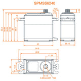 S6240 Standard Digital High Speed Waterproof Metal Gear Surface Servo