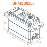 S6250 Standard Digital HV High Torque Metal Gear Waterproof Surface Servo