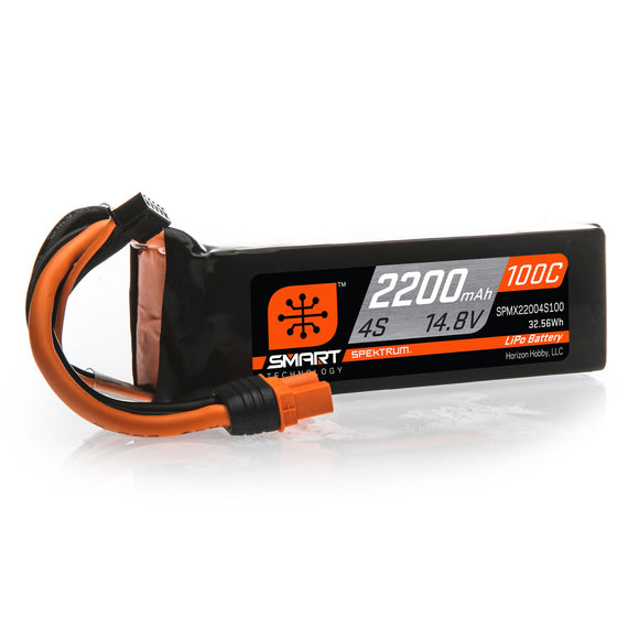 14.8V 2200mAh 4S 100C Smart LiPo Battery: IC3