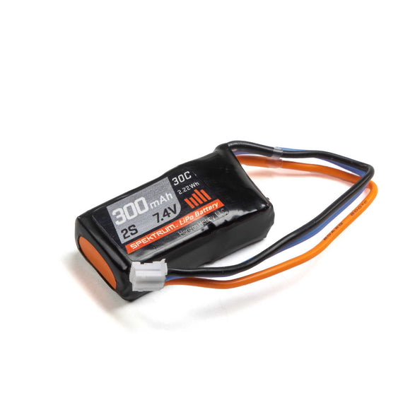 7.4V 300mAh 2S 30C LiPo Battery: PH