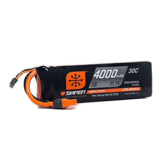 11.1V 4000mAh 3S 30C Smart LiPo Battery: IC3