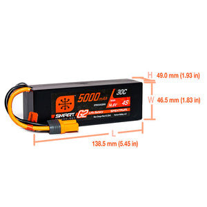 14.8V 5000mAh 4S 30C Smart G2 Hardcase LiPo Battery: IC5