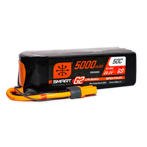 22.2V 5000mAh 6S 50C Smart G2 LiPo Battery: IC5