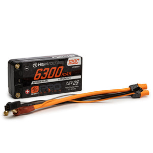 7.6V 6300mAh 2S 120C Smart Pro Race Shorty Hardcase LiHV Battery: Tubes, 5mm