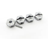 Arrma VENDETTA 4x4 3s BLX - 14mm wheel HEX HUBS Nuts metal granite ARA4319v3