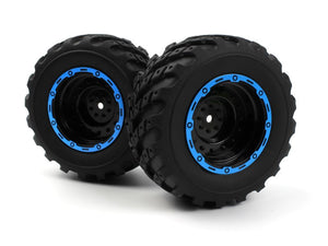 Smyter MT Wheels/Tires Assembled (Black/Blue)