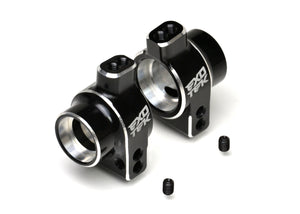 22S Rear HD Hub Set, (1pr) 7075 Black and Silver