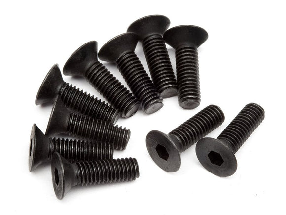 Flat Head Screw M3X10mm (Hex Socket/10pcs)