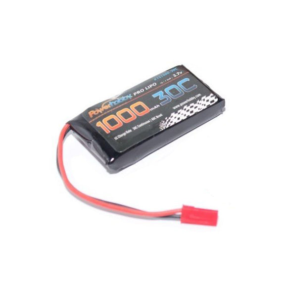 1S 3.7V 1000mAh 20C LiPo Battery w/ JST Connector