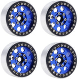 B2 Aluminum 1.9 Beadlock Wheels 9mm Hubs, Blue, for