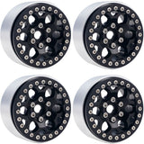 B3 Aluminum 1.9 Beadlock Wheels 9mm Hubs, Black, for