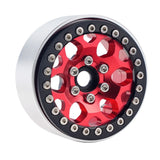 B3 Aluminum 1.9 Beadlock Wheels 9mm Hubs, Red, for