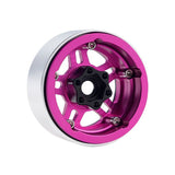 B4 Aluminum 1.9 Beadlock Wheels 9mm Hubs, Pink, for