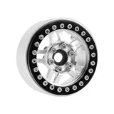 B4 Aluminum 1.9 Beadlock Wheels, 9mm Hubs, Silver, for