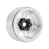 B4 Aluminum 1.9 Beadlock Wheels, 9mm Hubs, Silver, for