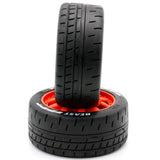 1/8 GT Beast Belted Mounted Tires 17mm Soft Orange Wheels