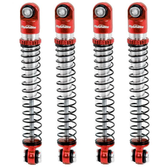 Aluminum 54mm Long Travel Shocks 1/24, Red, for Axial