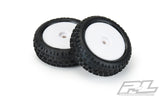 Pro-Line 8298-13 White Rear Wheels with Wedge Carpet Tires for Mini-B 1 Pair