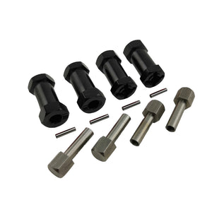 Wheel Hex Extension Adaptors 25mm Black