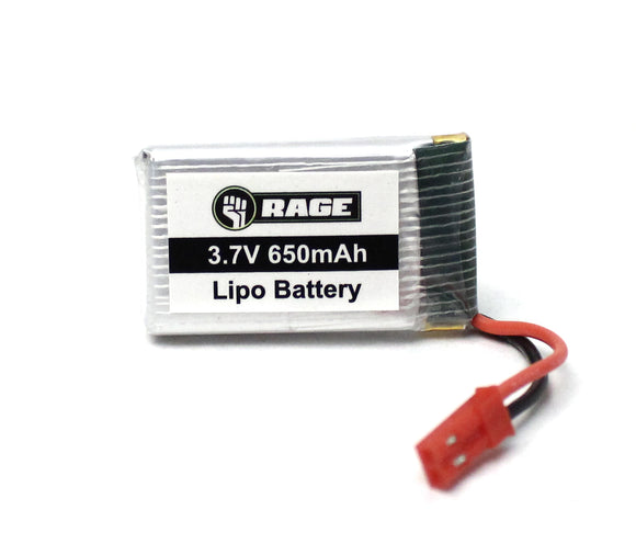 1S 3.7V 650mAh Lipo Battery; Stinger 240