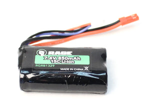 7.4V 2S 850mAh Battery w/ JST Connector: Eclipse