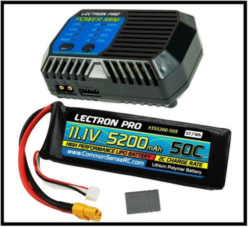 RC Power Pack - Lipo Balancing Charger and Lipo Battery Combo 3s 5200mah 50C