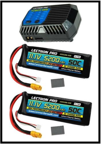 RC Power Pack - Lipo Balancing Charger and 2 Lipo Battery Combo 3s 5200mah 50C