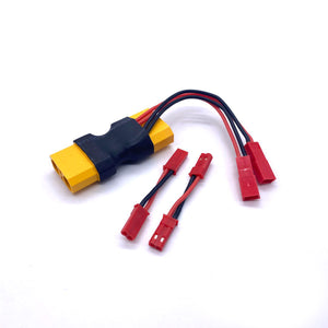 XT90 Dual JST Connector w/ 2 Male-Male Adaptors